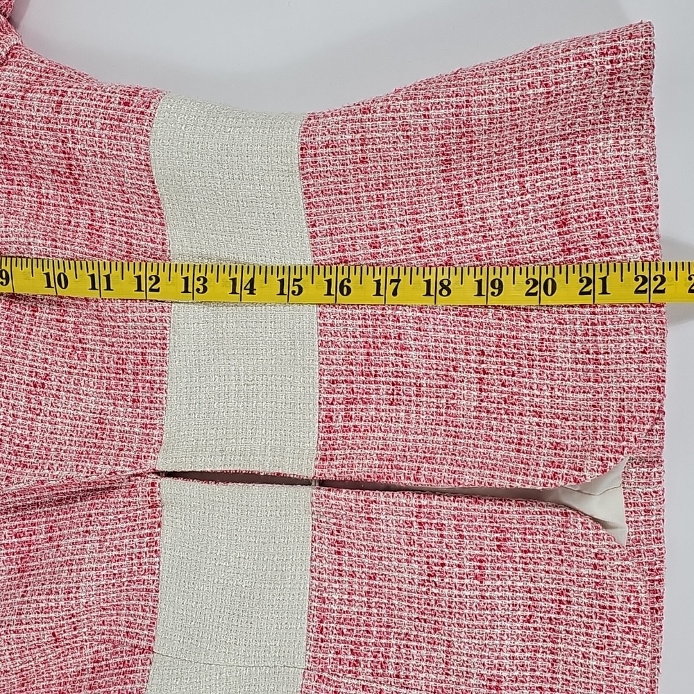 Kay Unger New York Pink White Tweed Boucle Blazer Jacket 4 Office Career Work - Picture 12 of 13
